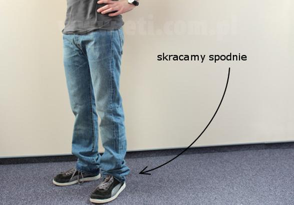 Skracanie spodni dżinsowych