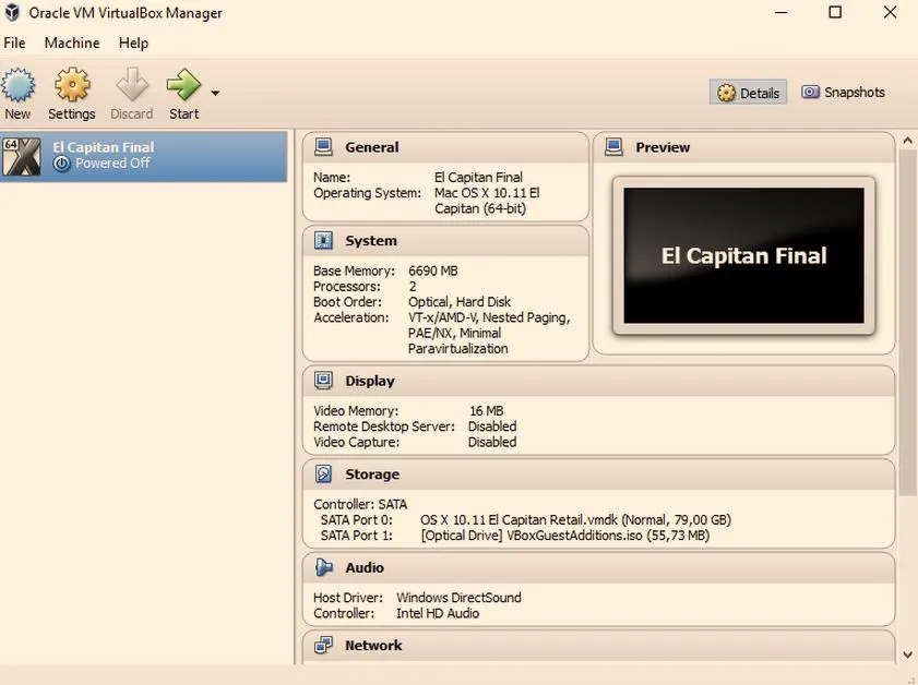 VirtualBox transfer