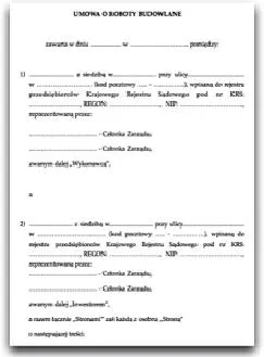 Zabezpieczenia umowy budowlanej